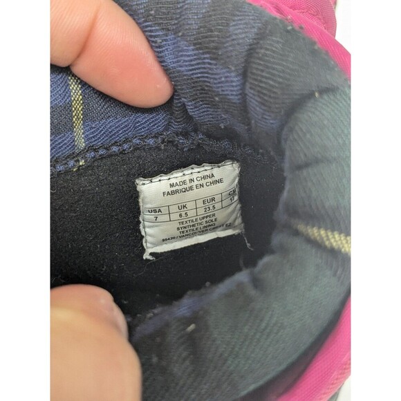 Polo Ralph Lauren Kids Size 7 Vancouver EZ Winter Snow Duck Boots Pink Plaid - Picture 5 of 6
